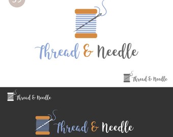 Needle thread logo | Etsy