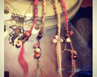 Mermaid/beach Dreadlock extensions (human hair) set of 4