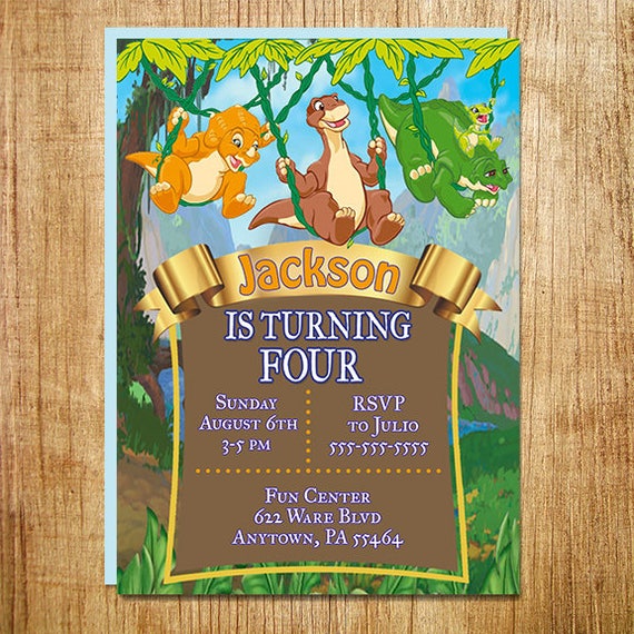 Land Before Time Birthday Invitations 7