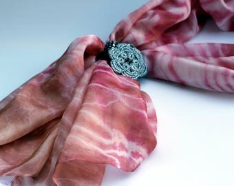 Boucle D'attache Pour Foulard Ou écharpe - Dorée, Poinçonnée, Occasion
