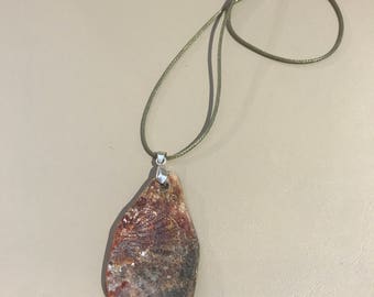 Primitive Fired Clay Pendant