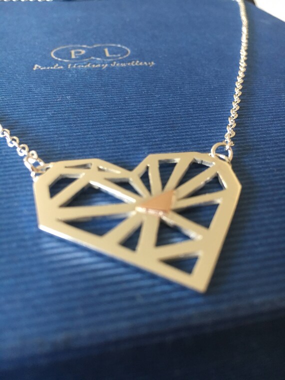 geometrical heartbeat necklace geometrical heartbeat necklace