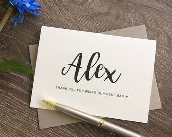 Thanks for being my Best Man on our wedding day, Thank You for being my Best Man card,To My Best Man, best man gift, groomsman gift