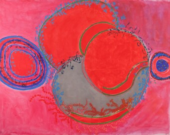 Large Painting / Acrylic on Canvas / Wall Art / Home Decor - Carinho