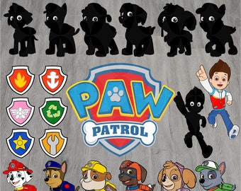 Paw Patrol svg, Cricut svg, Silhouette, Paw Patrol Clipart, Eps, Dxf, Svg, Png, Instant download, Cut files,Vector Files, Kids svg