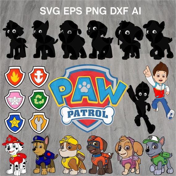 Download Paw Patrol svg Cricut svg Silhouette Paw Patrol Clipart