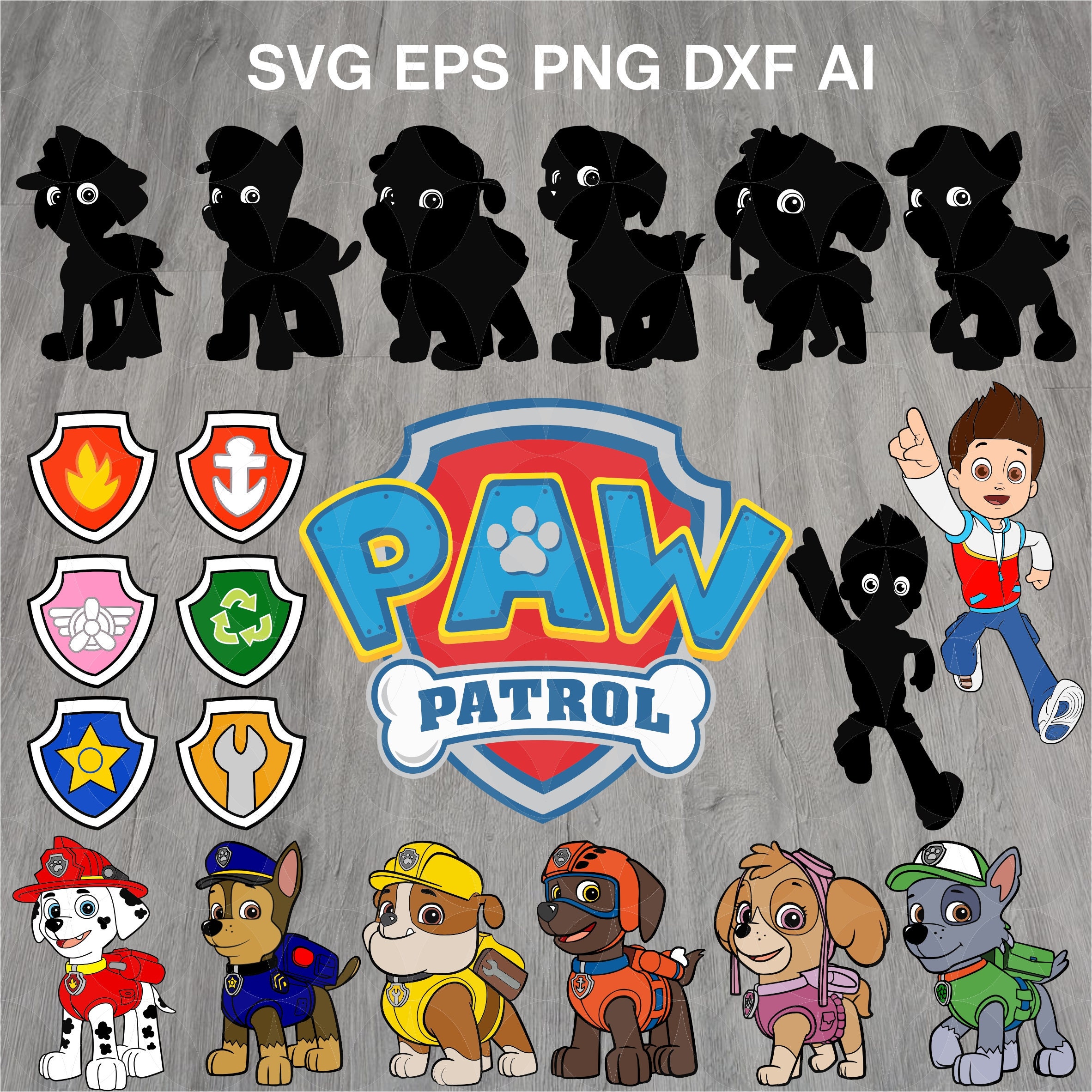 Paw Patrol Svg For Layering Cricut Humanhon