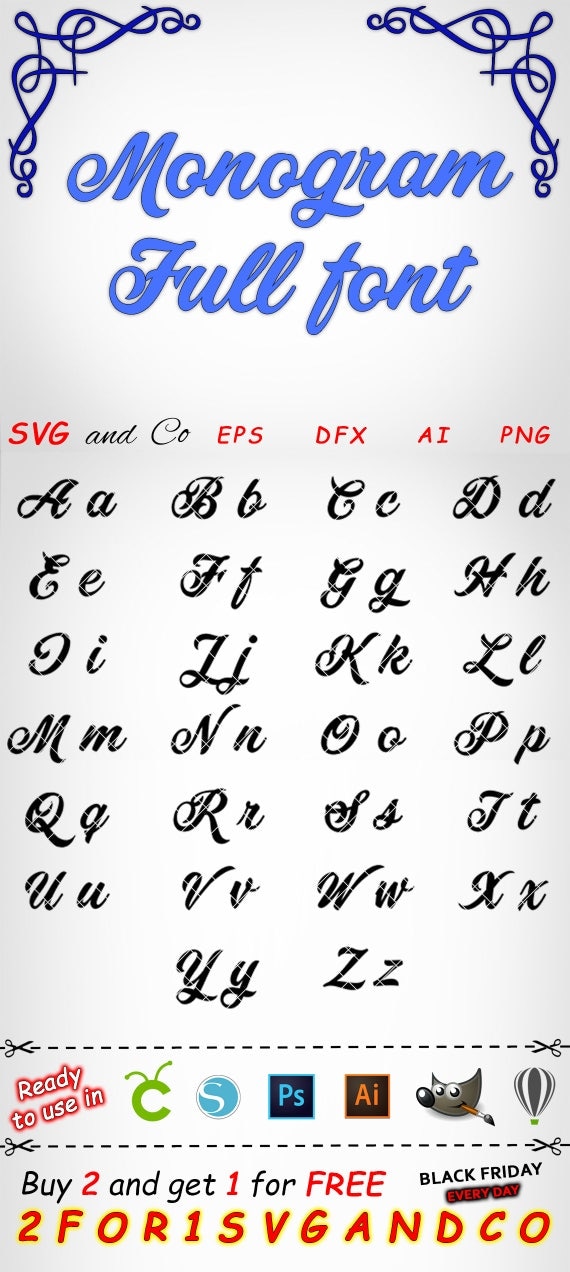Download SALE Interlocking Monogram Font Interlocking SVG font