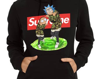 rick and morty hoodie supreme