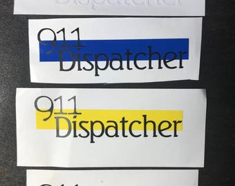 911 Dispatcher Decal | Etsy