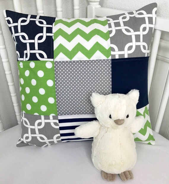 Throw Pillow Cover Nursery Pillow Cover Patchwork Pillow 18