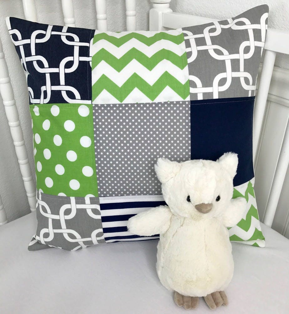 Throw Pillow Cover Nursery Pillow Cover Patchwork Pillow 18