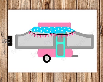 POP-UP CAMPER, Digital Cut Files