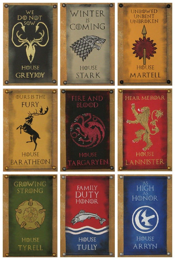 Game of Thrones Nine Banner Bundle Great Houses of Westeros