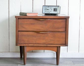 Mid Century Modern Nightstand - Bedside Table - End Table - Small Dresser