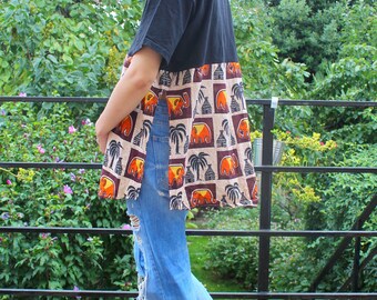 tunique tees-shirt et tissu wax
