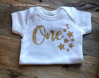 TWINKLE TWINKLE little star first birthday, Girl Cake Smash onesie, 1st Birthday Shirt, Cake Smash shirt girl, Cake Smash Girl, One onesie