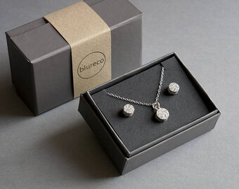 1st Anniversary gift for wife - Paper jewellery personalised with wedding vows or first song lyrics