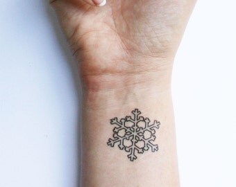 snowflake tattoo etsy snowflake tattoo etsy