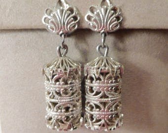 1940's Vintage Made In Germany Eloxal Aluminum Clip On Earrings