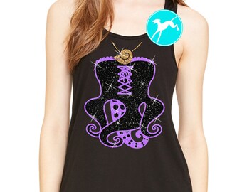 Disney Ursula villain evil princess marathon costume run Disney Tank Shirt Top race Tank razor run running Dri Fit Youth Toddler Baby Girls