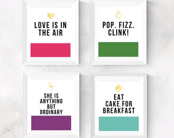 Kate Spade Inspired Bridal Shower Printable art; DIGITAL DOWNLOAD; Bridal shower decor; wedding shower; preppy decor