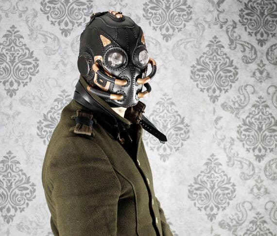 Steampunk Mask - Leather Mask - Halloween Mask - LARP - cosplay - cyberpunk - dieselpunk by SteampunkMasks steampunk buy now online