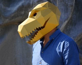 T-Rex Dinosaur Mask - make your own polygon mask