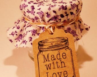 20 'made with love' mini tags for gifts and favors