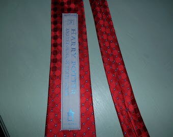 HARRY POTTER TIE, Red Silk Tie with Harry Potter and the Order of the Phoenix, Hogwarts Gift, Harry Potter World Fashion, Harry Potter Gift