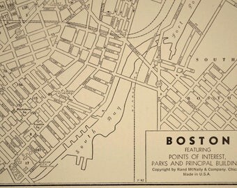Vintage Boston Map 28