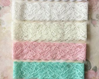Lace Garter-Toss Garter-Plain Lace Garter-White Garter-Ivory Garter-Off White Garter-Black Garter-Mint Garter-Pink Garter-Stretch Garter