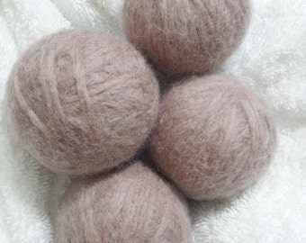 Large Felted Wool Dryer Balls 4-pack by BeesBotanics, Tumble Dryer Balls, Wool Balls for Dryer, Wool Laundry Balls, Blue Homemade Dryer Ball