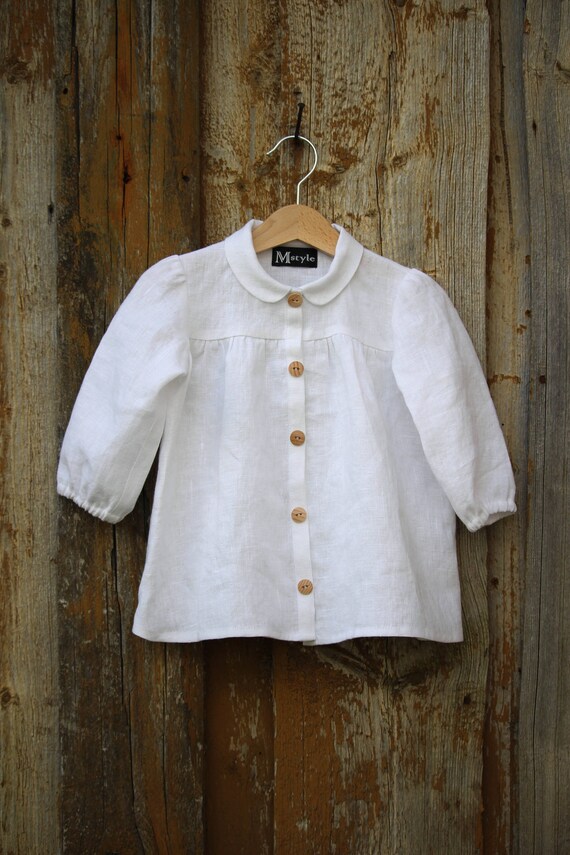 white peter pan blouse
