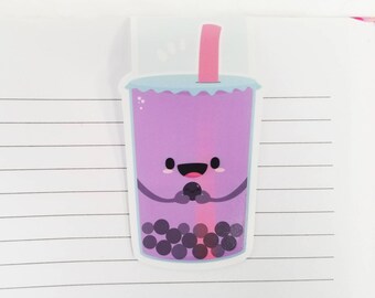 Boba Tea Magnetic Bookmark, Bubble Tea Planner Clip, Back to School, Gift for Readers, Food Gift, Foodie Bookmarks, Gifts for Teachers