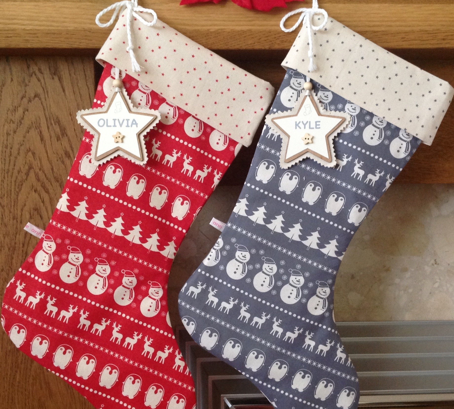 Scandinavian Christmas Stocking Personalised Christmas