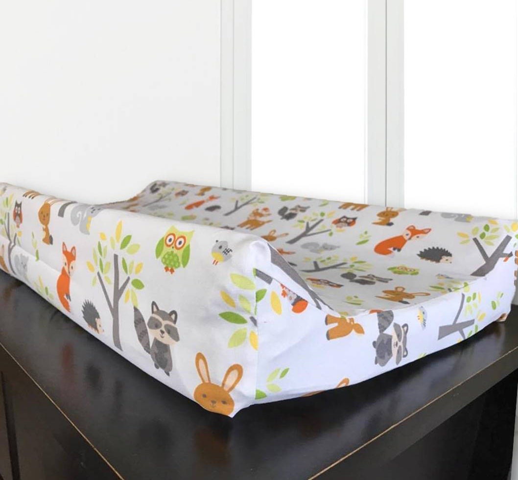 Woodland Animals Print Baby Contour Changing Pad Cover