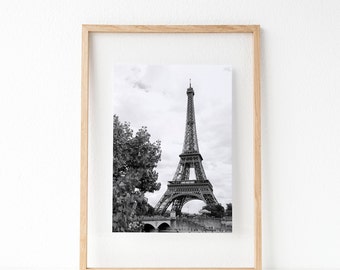 Eiffel Tower, Paris, Love, Travel, France, Digital Wall Art, Digital Prints, Photography, Digital Download, Black and White,