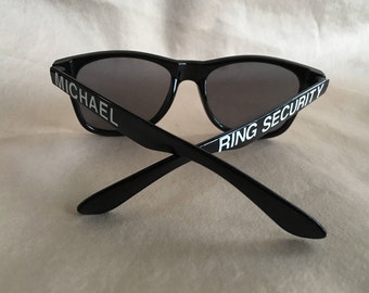 RING SECURITY SUNGLASSES - For Ring Security, Usher, Flower girl, Petal Patrol, Special Agent and more...Personalized for Free!