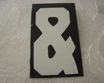 Vintage Sign Board Ampersand 2 1/2 Inches By 1 1/2 Inches