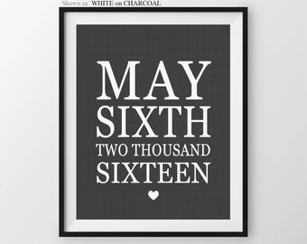 Anniversary Print, Custom Wedding Gift, Couples print, Engagement Print, Bridal Shower Gift, Special Dates Print, Anniversary Decor
