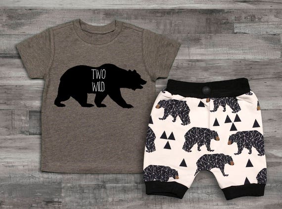 Baby Boy Clothes two wild Birthday Boy Outfit Set 2nd bday
