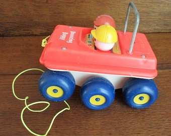 Vintage 1973 Fisher Price Bouncing Buggy Pull Toy