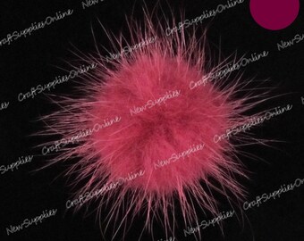 Cherry Burgundy mink fur ball