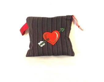 Kit "Troussatou" striped, heart and arrow