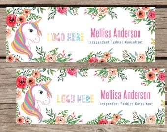 PRINTABLE Facebook Cover Digital File Home Office Approved, Unicorn and Flowers, Digital File LLR030