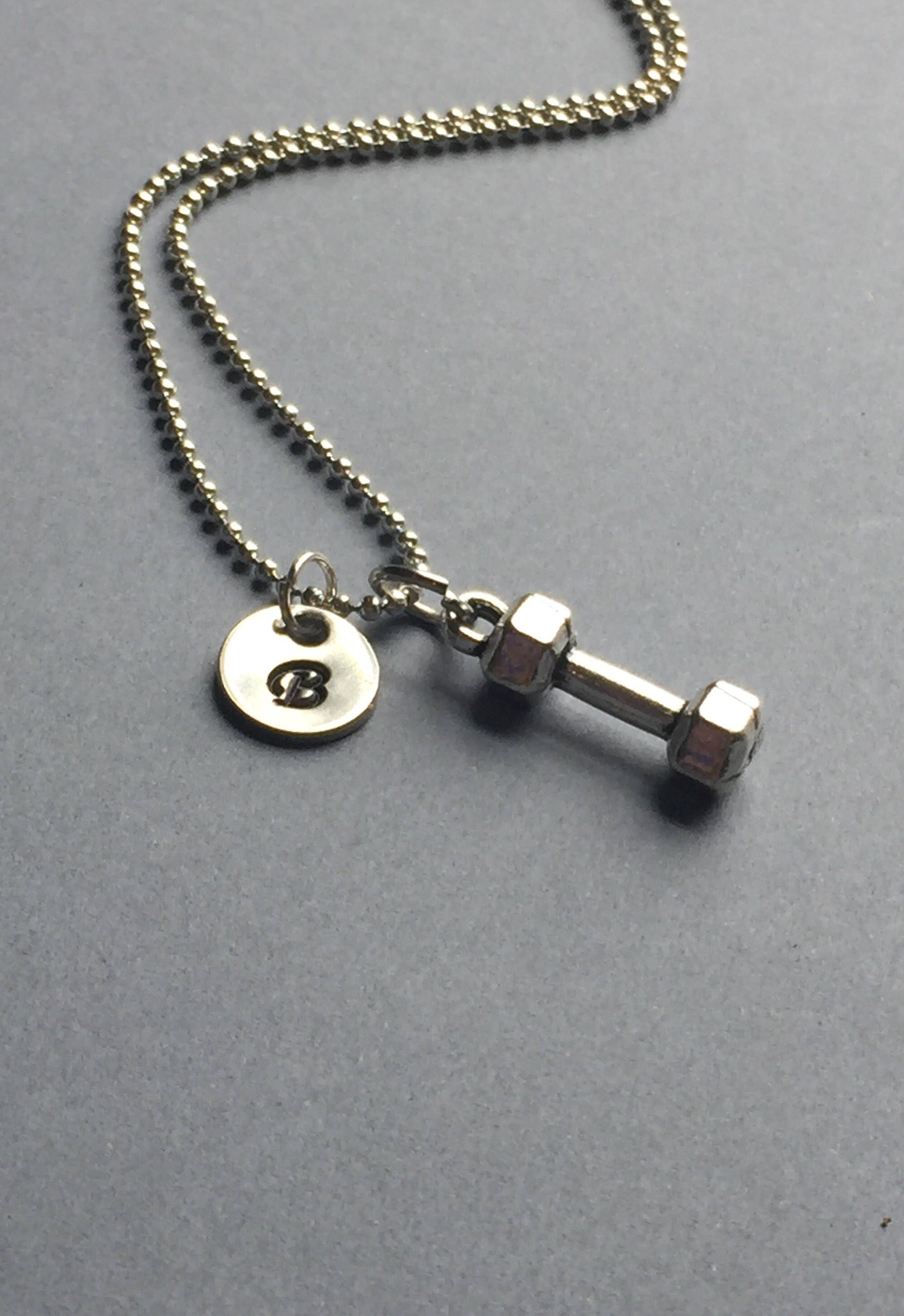 Barbell NecklaceCrossfit JewelryWeightlifting