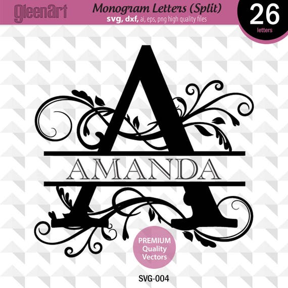 Download Split Monogram font, Monogram svg, Cuttable Split letters ...