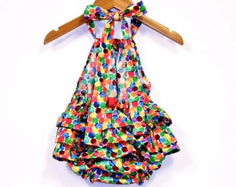 Very Hungry Caterpillar Birthday Romper, Hungry Caterpillar Girl, Baby Girl Outfit,Cake Smash,Baby Rompers,Baby Girl Clothing, Ruffle Romper