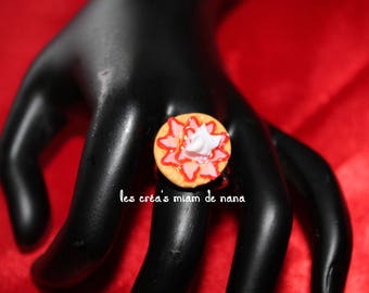 Ring the Garriguettes Fimo strawberry pie